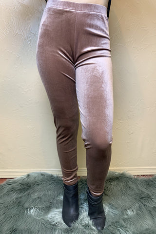 SOLID VELVET LEGGINGS