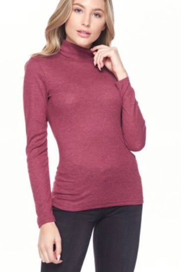 LONG SLEEVE TURTLE NECK TOP