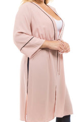 TIE FRONT 3/4 SLEEVE DUSTER