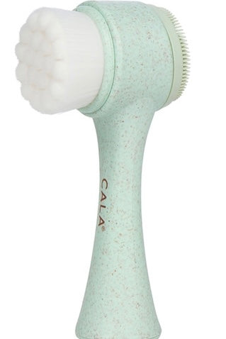 ECO FRIENDLY DUAL-ACTION FACIAL CLEANSING BRUSH SAGE