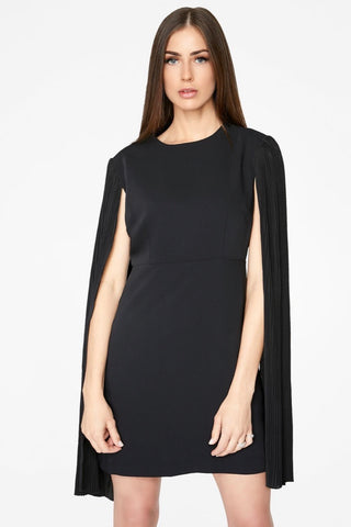 BODYCON DRESS WITH PLEATED OPEN SLEEVES