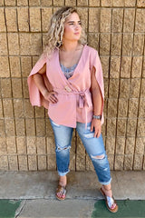 CAPE JACKET WITH BELT