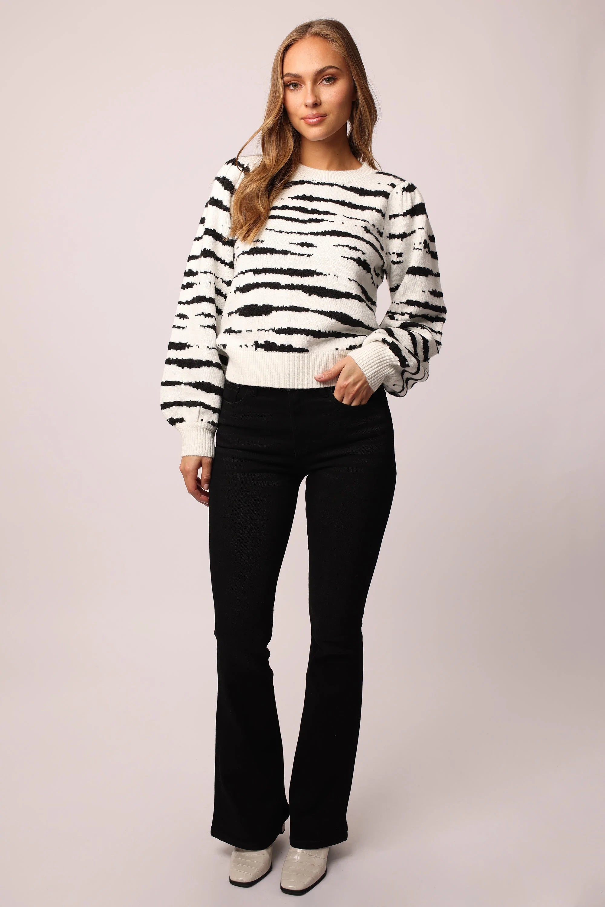 Zebra sweater clearance