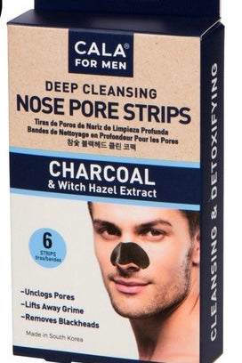 MENS CHARCOAL NOSE PORE STRIPS