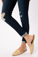 GEMMA MIDRISE ANKLE SKINNY WITH ROLL CUFF